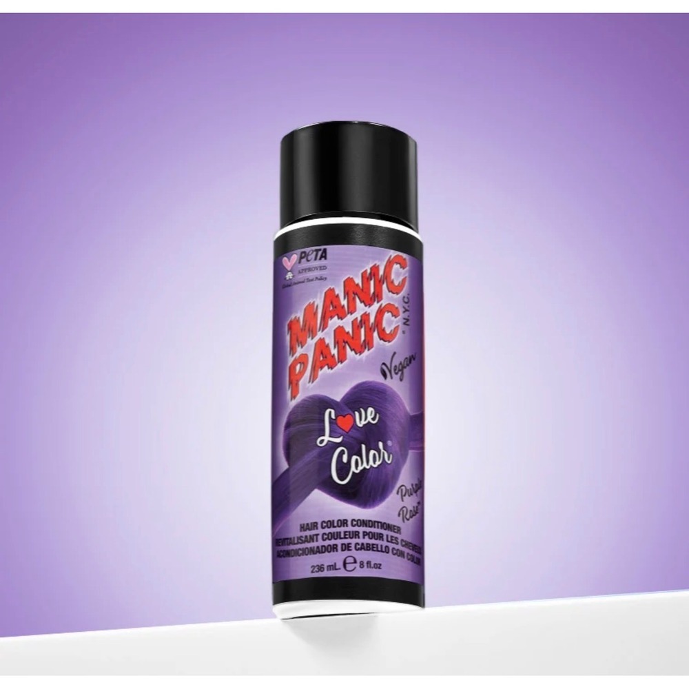 Manic Panic Love Color Hair Color Conditioner Purple Haze 8oz Vegan Semi-Perm